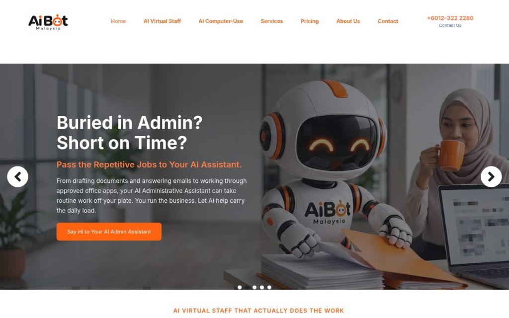 Homepage of aibotmalaysia.com