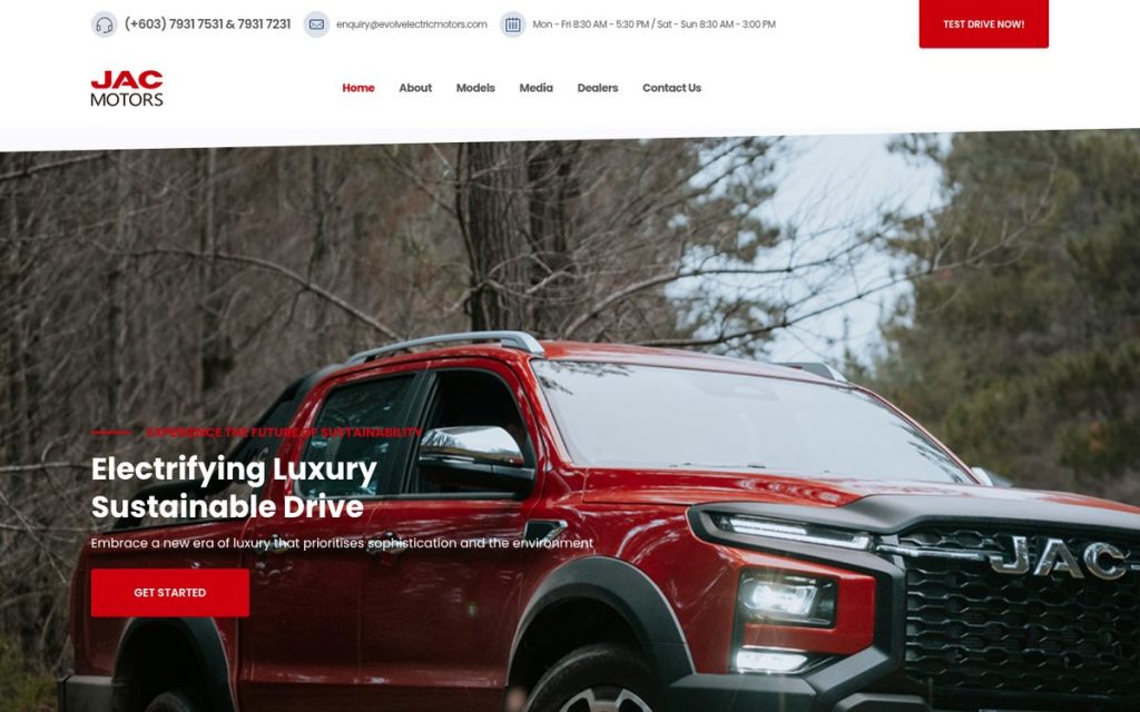 Homepage of evolvelectricmotors.com