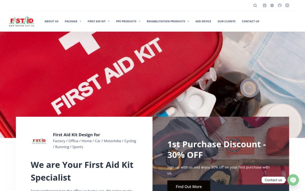 Homepage of fastaid.com.my