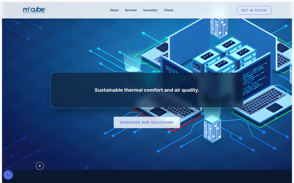Homepage of m-cube.com.my