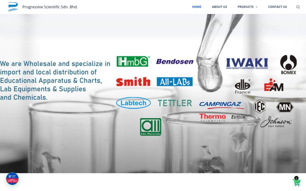 Homepage of progressive-scientific.com
