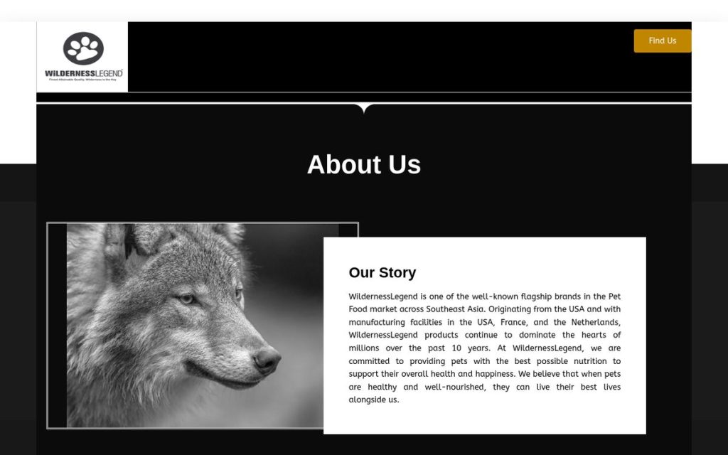 Homepage of wildernesslegend.com