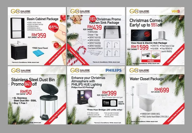 GC Gallerie Christmas social media campaign by Adxus