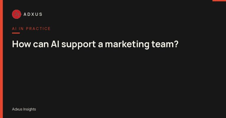 How can AI support a marketing team?